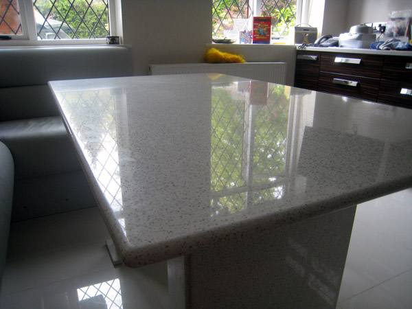 Starlight White Quartz Kitchen Table - Watford