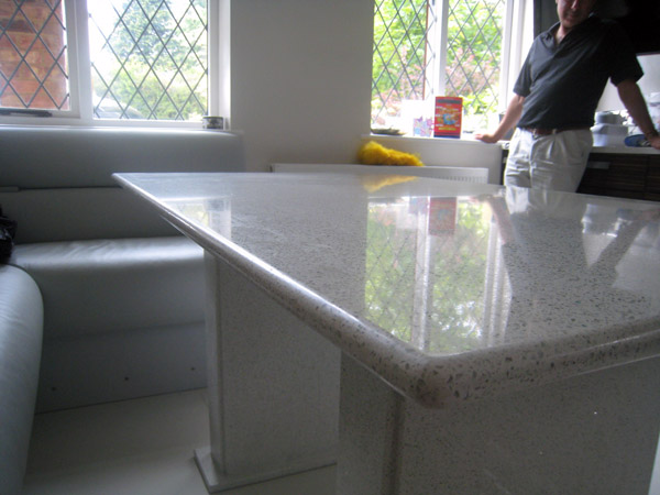 Starlight White Quartz Kitchen Table - Watford