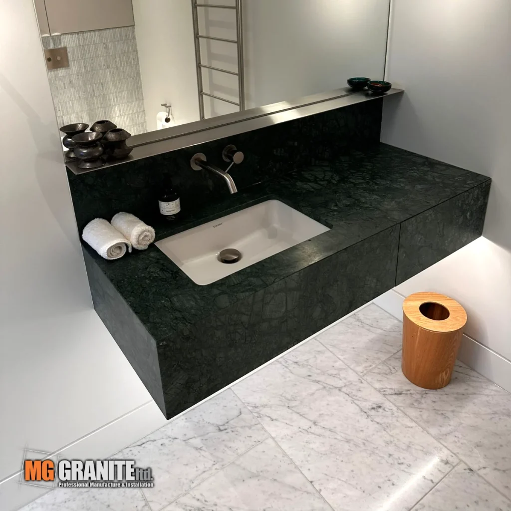 Marble Bathroom sink Verde Guatemala Marble